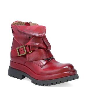 AS98 Red Drakie Leather Ankle Boot NWT - Size 39 (US 8.5)